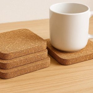 19 Extra Large Cork Coasters Thick Absorbent Wooden Trivet Mat Large Cup Pot Holder Heat Resistant Table Protector